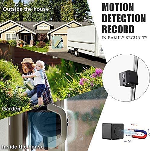 ehomful 1080P Portable Small Nanny Cam with Night Vision,Wireless Mini Camera Body Cam Surveillance Cameras for Home Security Indoor/Outdoor Small Security Camera No WiFi Needed 5