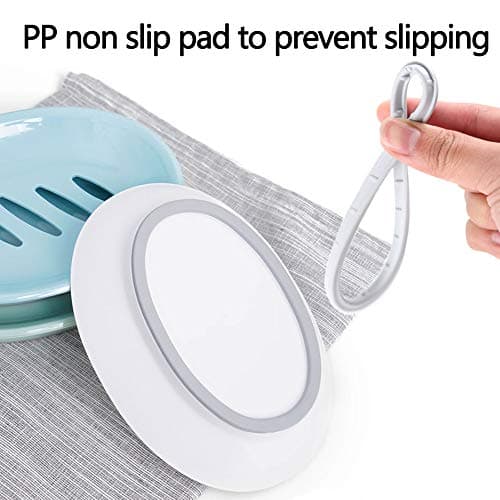 WYOK 2-Pack Soap Dish with Drain Plastic Sponge Holder Easy Cleaning Soap Saver Tray Caddy Keep Dry Stop Mushy for Shower Bathroom Kitchen(White) 5