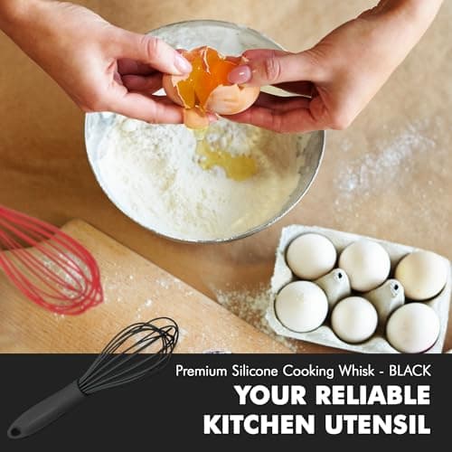 Chef Craft Premium Silicone Wire Cooking Whisk, 10.5 inch, Black 5