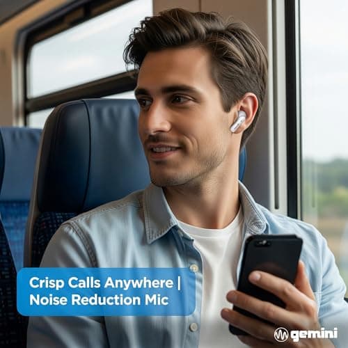 Gemini True Wireless Earbuds Bluetooth 5.4 with 13mm Drivers, Touch Control, All-Day Comfort Fit, Fast Pairing – GEBX-100 6