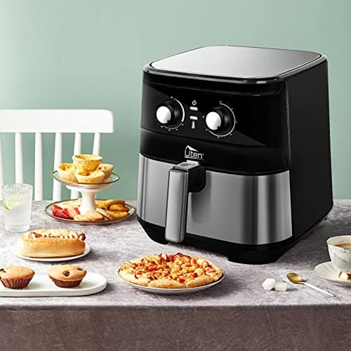 Air Fryer 5.8Qt/5.5L - Uten Electric Airfryer with Temperature Control, Timer, Non-Stick Fry Basket, 1700W High-power, Fast Oven Oilless Cooker, Dishwasher Safe - A Great Kitchen Assistant 9