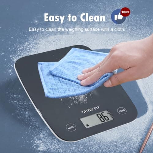 NUTRI FIT Digital Food Scale, 11lb Kitchen Scale Digital Weight, Cooking Scale for Food Ounces and Grams, 4 Units with 0.1oz/1g Precision, LCD Display with Tare Function 6