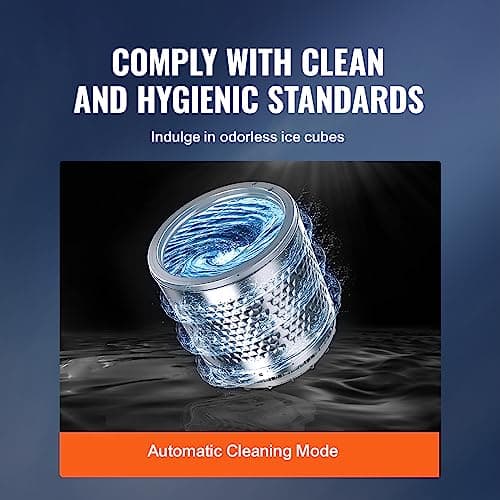 VEVOR Countertop Nugget Ice Maker, 37lbs in 24Hrs, 2 Way Water Refill Self Cleaning Nugget Ice Maker with Scoop and Basket for Home Kitchen Office Party 6