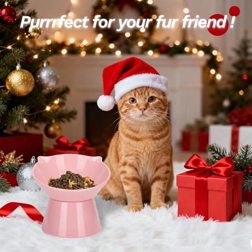 Detachable Elevated Cat Bowls, 15° Tilted Raised Cat Food Bowl Anti-Vomiting,Whisker Friendly, Adjustable Pet Dishes Extra Wide for Protecting Spine, Adult Kitten (Pink 9