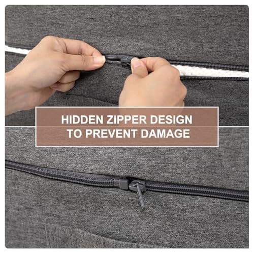 Garnpet Dog Stairs for High Beds with Tunnel, 5-Step Dog Steps for Small Dogs and Cats, Foldable Pet Stairs for High Bed Climbing, Non-Slip Balanced Pet Step Indoor, Beige 7