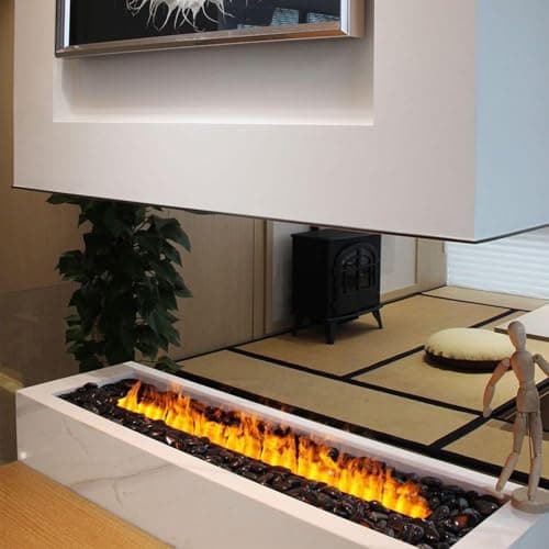 Sunlitup Water Vapor Fireplace, Realistic Flame Mist Fireplace, Remote Control, Electric Fireplace Humidifier for Home Decor 31.6" 9