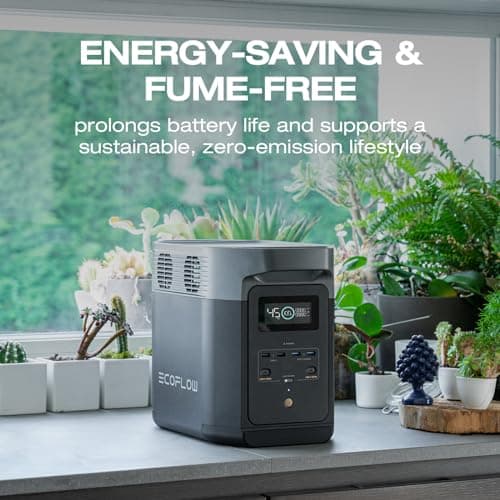 EF ECOFLOW Solar Generator DELTA 2 with 220W Solar Panel, 1024Wh LFP(LiFePO4) Battery, 1800W AC/100W USB-C Output, Fast Charging Portable Power Station for Home Backup Power, Camping & RVs 6