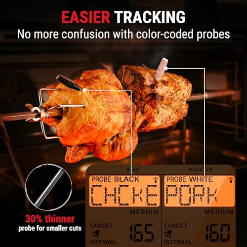 TempPro TempSpike 1000FT Wireless Meat Thermometer Digital with 2 Upgraded Ultra-Thin Probes, Kitchen Food Thermometer Cooking, Turkey, Smoker, BBQ, Grill Temperature Indicator (Previously ThermoPro) 5
