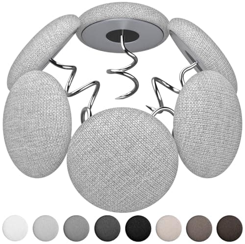 12 Colors Fabric Covered Button Twist Pins Dust Ruffle Pins- for Sofa，Upholstery，Armchair Caddies, Armrest Covers,Bed Skirts, Slipcovers, Headliners (12, Light Gray)