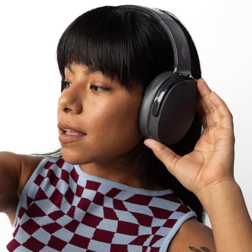 Skullcandy Hesh Evo Wireless Over-Ear Bluetooth Headphones with Extra USB-C Charging Cable, Noise Isolating, 36 Hours Battery, Foldable Lightweight Design, Microphone for iPhone Android - True Black 9