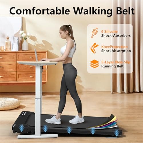 VIPLAT Walking Pad Treadmill,2 in 1 Walking Pad for Walking and Runnning, Treadmill for Home/Office with Remote Control, LED Display 5