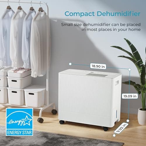 Euhomy 4500 Sq.Ft Energy Star Dehumidifier for Basement with Drain Hose,50 Pint to 110 Pint Large Dehumidifier with 1.59 Gallon Water Tank and Auto Shut-off and 4 Operation Modes for Home 7