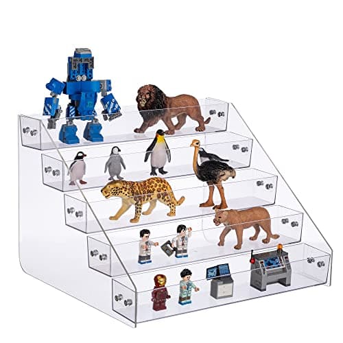 Kihor Tiered Spice Rack Acrylic, Spice Rack Shelf Seasoning Organizer for Countertop, Cabinet, Pantry, Kitchen Storage - 5 Tier 6