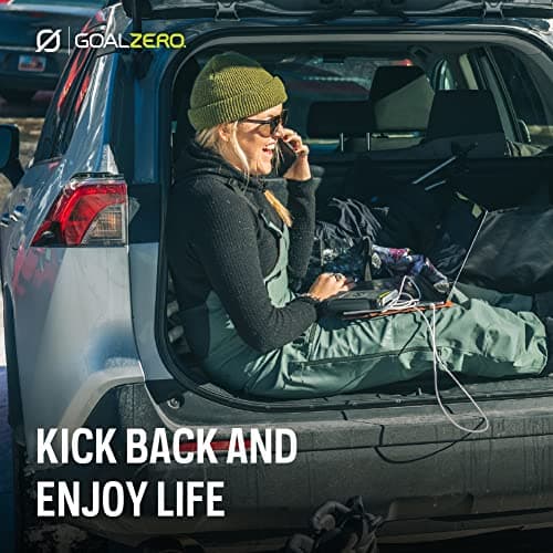 Goal Zero Venture 75 Portable Charger Power Bank 19200mAH 60W USB-C Power Delivery Port, 2 USB Outputs IP67 Rating 50 Lumens Flashlight 8