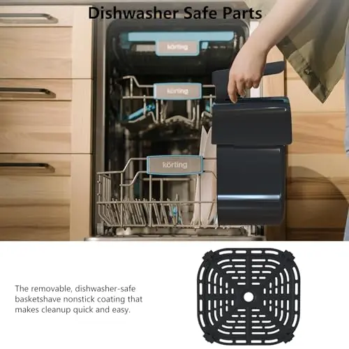 Adoolla 5.0 Qt Air Fryer Oven, Nonstick Cooker with Recipes, Oil Free, Electric Hot Air Fryer, Black 9