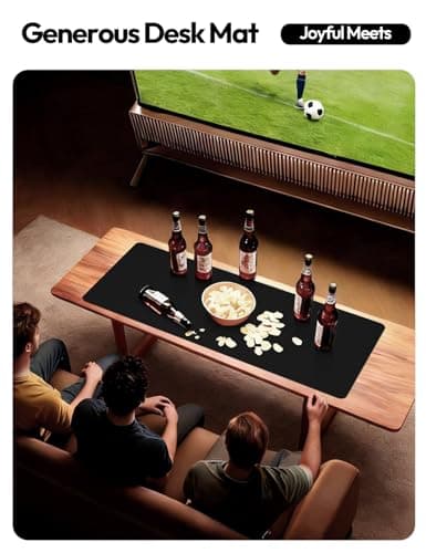 YSAGi Leather Office Desk Pad Protector, Large Mouse Pad, Non-Slip, PU Leather, Laptop Desk Blotter, Waterproof Writing Pad for Office and Home, Black, 23.6" x 13.8" 7