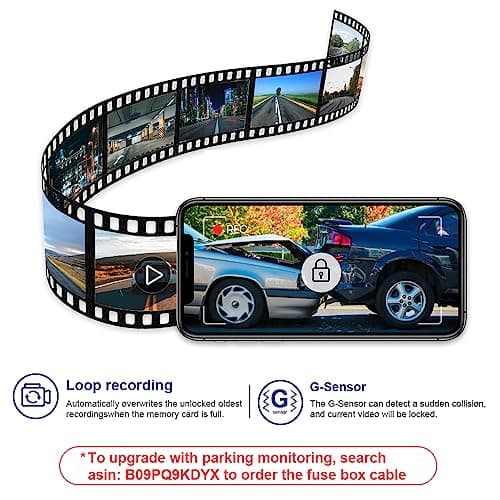 Fitcamx 4K Dash Cam Suitable for Toyota 4Runner 2020-2024 TRD Sport Limited Pro Off-Road Venture SR5 Premium, OEM Look, 2160P UHD Video, WiFi&APP, G-Sensor, Loop Recording, Easy to Use, 64GB Card 6