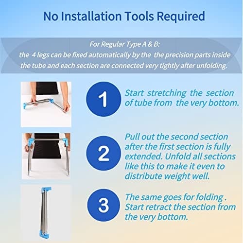 Portable Travel Garment Rack, Compact Stainless Steel Foldable Mini Drying Clothes Rack for Travel, Camping, Hotel Room, Laundry, Dance Costume, Indoor, Outdoor (Regular) 5