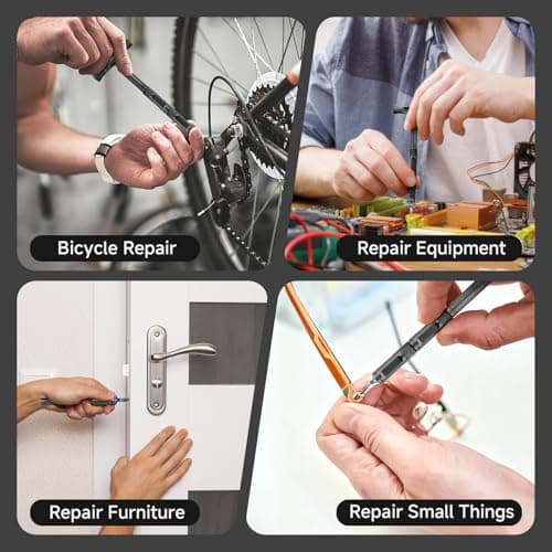 42 in 1 Magnetic Screwdriver Set, DIY Ratchet Screwdriver Set, Multi Bit Screw Drive with Storage Case, Portable Compact Repair Tool Kit for Gifts, Furniture, Computer, Bicycle 8