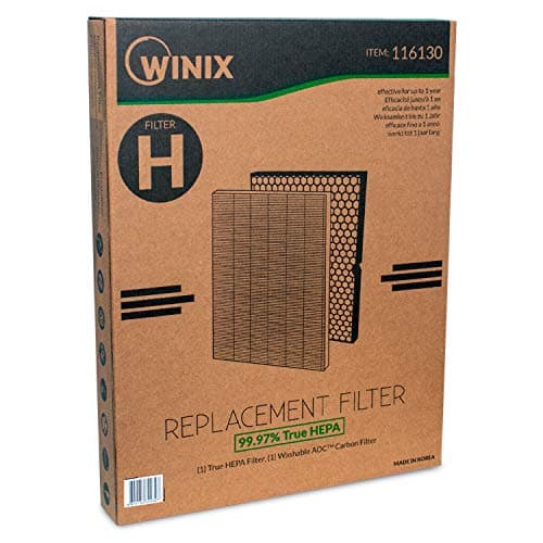 Genuine Winix 116130 Replacement Filter H for 5500-2 Air Purifier , 16.25"L x 12.5"W x 1.5"Th, White 9