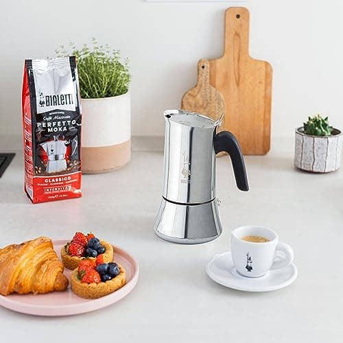 Bialetti - New Venus Induction, Stovetop Coffee Maker, Suitable for all Types of Hobs, Stainless Steel, 10 Cups (15.5 Oz), Silver 5