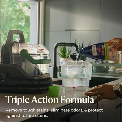 BISSELL Little Green Pet Pro Portable Carpet and Upholstery Deep Cleaner, Car/Auto Detailer with Self-Cleaning Tough Stain, Pet Hair Removal, Crevice Tool (3909) 6