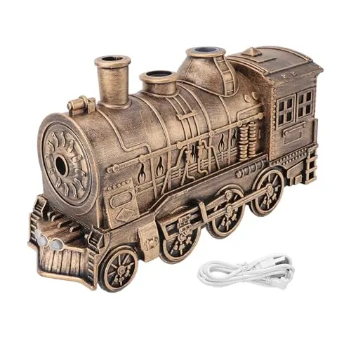 RIZGHWOY Train Humidifier, Dual Mist Outlets Cool Mist Diffuser with 300ml Capacity for Bedroom Office Desktop 2/8H Timer （Without Remote）