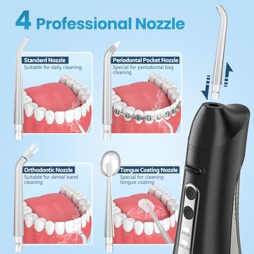 Water Flosser-Water Dental Flosser Pick for Teeth，Professional Flossing Cleaning Picks for Home Travel Gums 5