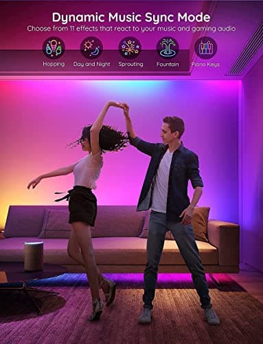 Govee 100ft RGBIC LED Strip Lights, Smart LED Lights Work with Alexa and Google Assistant, LED Lights for Bedroom WiFi App Control Segmented DIY Multiple Colors, Color Changing Light, (2 x 50ft) 5