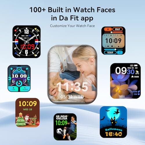 Smart Watch, 1.85" Smartwatch for Men Women (Answer/Make Call), Heart Rate, Sleep Monitor, Pedometer, 120+ Sport Modes Activity Tracker, IP68 Waterproof Fitness Watch for Android iOS (Black) 5