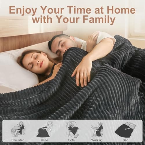 Tefici Heated Electric Blanket Full Size 72"x84" 6 Levels Over-Heat Protection Fast Heating 1/3/6/9 Hours Auto-Off,Heating Blanket Full Size,Soft Flannel to Sherpa ETL&FCC Certified Grey 5