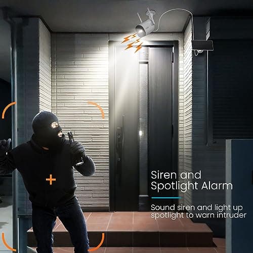 ieGeek Security Cameras Wireless Outdoor, 2K Solar Camera Security Outdoor with Spotlight & Siren, AI Detection Wireless Cameras for Home Security, 3MP Color Night Vision/2-Way Talk/Works with Alexa 5
