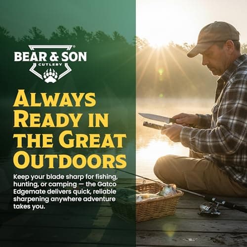 Gatco Edgemate Durable Pocket Knife Sharpener – Portable Tungsten Carbide Sharpening Tool for Knives, Scissors, Shears & Tools – Compact, Professional Field, Kitchen, Hunting & Garden Sharpener 7