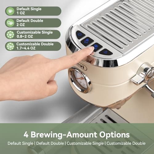 Gevi 20 Bar Espresso Coffee Machine with Burr Grinder Set | 35 Precise Grind Settings | Milk Frother for Latte Cappuccino | Professional Home Barista Kit | Gift for Coffee Lovers 9