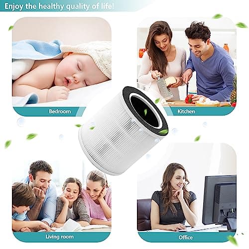 Lhari VK-6067B Filter Compatible with Vremi Air Purifier and HOKEKI VK-6067B Air Purifier, 3-in-1 H13 Grade True HEPA Filter, 2-Pack 7