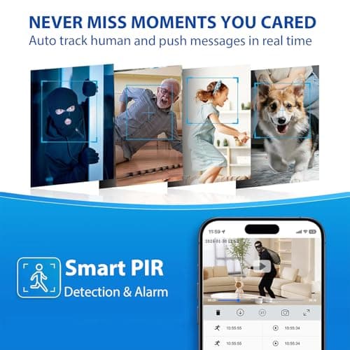 LSVUQED Mini Camera, 1080P Wireless Small Nanny Cam for Home Security, 90 Days Battery Life, Auto Night Vision, Magnetic Installation, PIR Motion Detection,Cloud & Local SD Card Storage with Replay 6