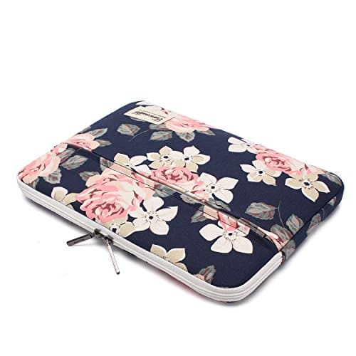 Canvaslife White Rose Patten Laptop Sleeve 14 inch 14.0 inch Laptop case Bag 7