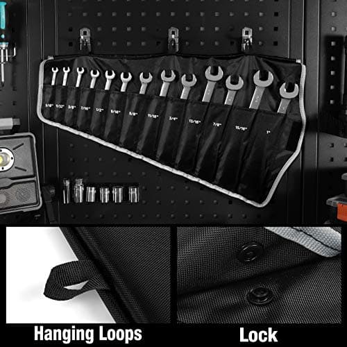 DURATECH Flex-Head Ratcheting Combination Wrench Set, SAE, 13-piece, 5/16'' to 1'', CR-V Steel, with Rolling Pouch 5