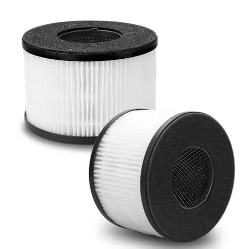 Smilyan BS-03 True HEPA Replacement Filter for PARTU and Slevoo BS03 HEPA Air Purifier, 3-in-1 Filtration System, 2 Pack (Not Fit for BS-01)