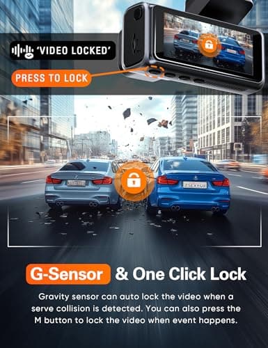 Navycrest 4K+2.5K WiFi Dash Cam Front and Rear, Built-in 5G WiFi, Free 64GB Card, Dash Camera for Cars, Dual Dashcam, G-Sensor, 24/7 Parking Mode, 3'' IPS Screen, Loop Recording, WDR Silver 5