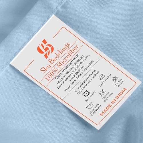 Zipper Fitted Sheet - RV King Size, 8 Inch Deep Pocket, Hotel Quality Brushed Microfiber Bottom Sheet, Soft Wrinkle-Free, Shrinkage and Fade Resistant, 1 Fitted Sheet Only (Light Blue) 9