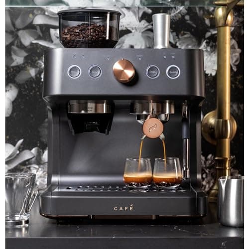 Café Bellissimo Semi Automatic Espresso Machine + Milk Frother | WiFi Connected| Built-In Bean Grinder, 15-Bar Pump & 95-Ounce Water Reservoir | Matte Black, C7CESAS3RD3 9