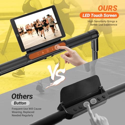 THERUN Walking Pad, 2 in 1 Foldable Treadmills for Home, 2.5HP Under Desk with Handle Bar, 16" Widened Running Belt, with Remote Control 6