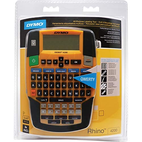 DYMO Industrial Label Maker | Rhino 4200 Label Maker Time-saving Hot Keys Prints Fast Durable For Job Sites and Heavy-Duty Labeling Jobs 2
