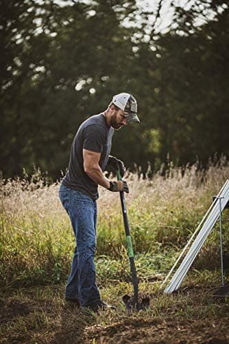 Hooyman Digging Shovel with Heavy Duty Carbon Steel Head Construction, Ergonomic No-Slip H-Grip, Oversized Steps, and Serrated Blades for Gardening, Land Management, Yard Work, Farming and Outdoors 5