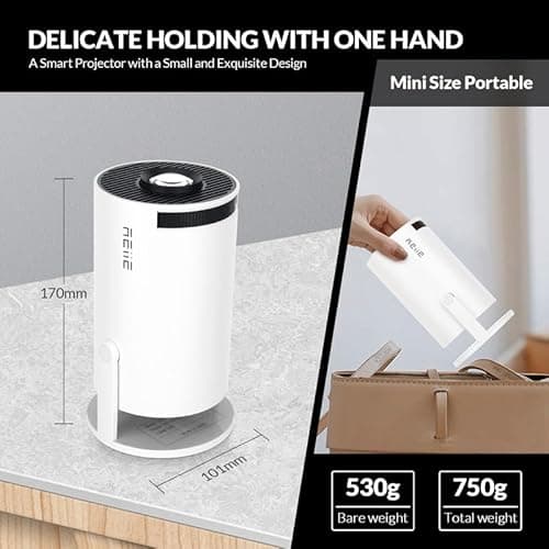 2025 Upgraded HY300 PRO+ Mini Portable Projector,Smart Projector with Android 11.0, 200 ANSI Lumens, Short Focus, WiFi6 + BT5.0, Support 4K 1080P Decoding, for Outdoor Camping,Home Theater 7