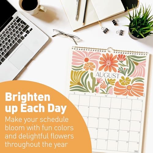 S&O Desert Garden 2026 Wall Calendar - Tear-Off Monthly Calendar through December 2026-18 Month Academic Wall Planner - Hanging Organizer to Track Anniversaries & Appointments - 13.5"x10.5”in 5