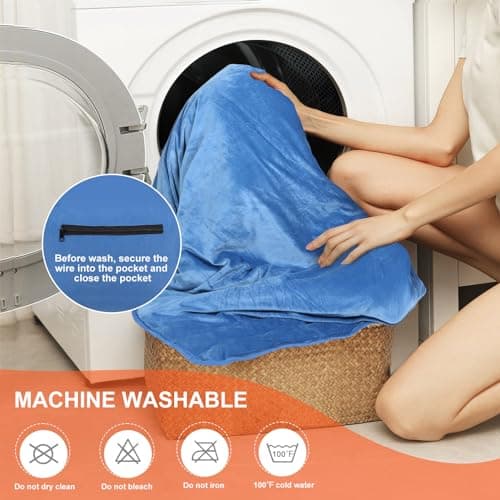 LENONE Portable USB Heated Blanket, 3 Heat Settings USB Heated Blanket Throw 3Hrs Auto Off 5V/2A,54"x38"Overheat Protection Portable Electric Blanket Wrap Machine Washable(Battery Pack Not Included) 6