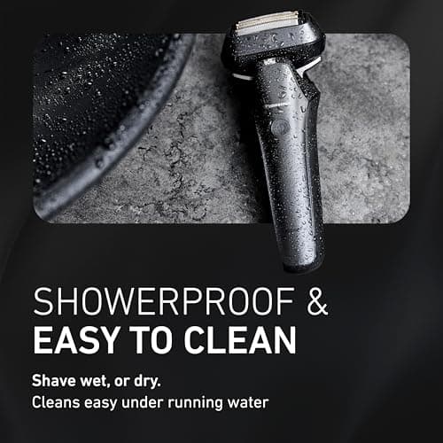 Panasonic ARC6 Electric Razor for Men Face, Wet & Dry Shavers for Men with Foil Shaver, Pop-up Trimmer, Ultra-Fast 6-Blade, Smart Shave Sensor, 22D Flexible Pivoting Head - ES-LS8A-K (Black) 8