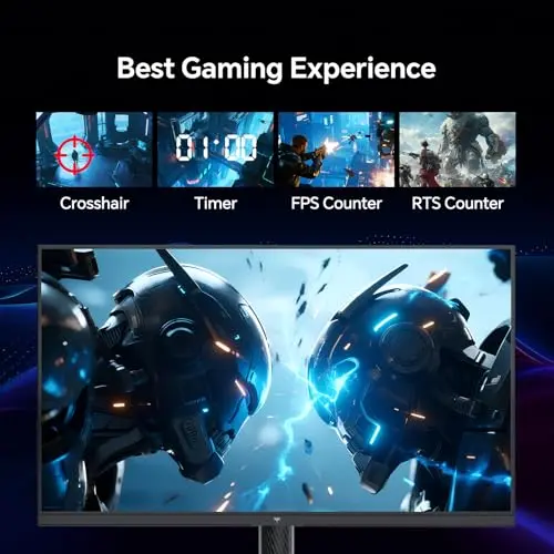 KTC QHD Mini LED Monitor 27 Inch, 1440P 180Hz Gaming PC Monitor, HDR 1400, HDMI2.0, DP1.4, USB, Swivel/Height/Pivot/Tilt Adjustable, VESA Support, White, M27T6 5